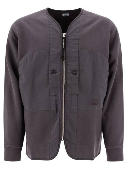 Diagonal Fleece Zip-Up Jacket Boulevard Violet - CP COMPANY - BALAAN 2