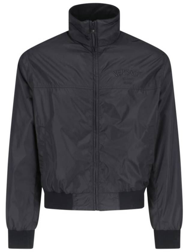 Nylon Zip-Up Jacket Black - VERSACE - BALAAN 2