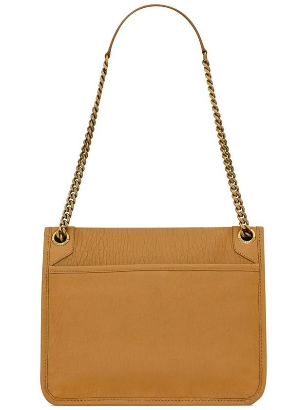 Nikki Medium Chain Shoulder Bag Brown - SAINT LAURENT - BALAAN 3