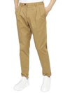 Men's Virgin Wool Straight Pants Brown - DRUMOHR - BALAAN 6