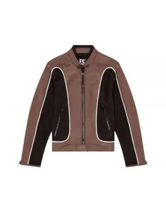 J-Blink Color Block Biker Jacket Black Brown - DIESEL - BALAAN 2