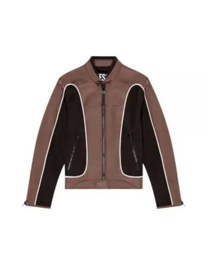 J-Blink Color Block Biker Jacket Black Brown - DIESEL - BALAAN 2