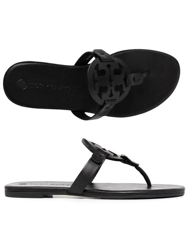 Miller Soft Leather Flip Flops Perfect Black - TORY BURCH - BALAAN 2