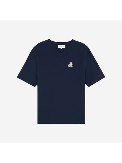 Speedy Fox Patch Comfort Short Sleeve T-Shirt Navy - MAISON KITSUNE - BALAAN 2