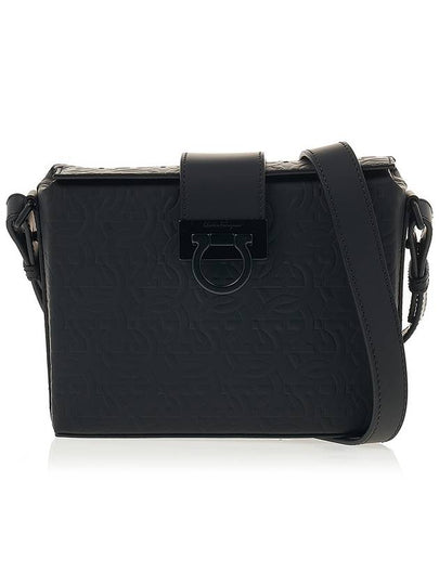 Man's Gancini Logo Cross Bag Black - SALVATORE FERRAGAMO - BALAAN 2