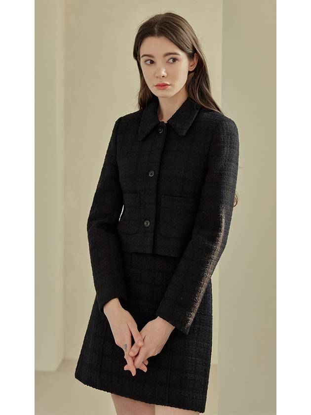 Dia Color Tweed Jacket Black - ARIFF - BALAAN 2