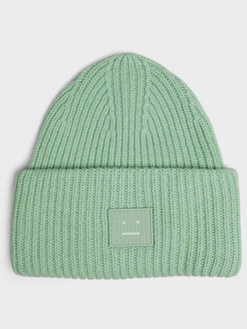 Large Face Beanie Green - ACNE STUDIOS - BALAAN 1