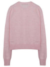 Face Patch Crop Cardigan Pink - ACNE STUDIOS - BALAAN 3