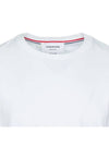 Men's Side Slit Relaxed Short Sleeve T-Shirt White - THOM BROWNE - BALAAN 9