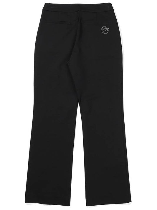 Front slit basic bootcut pants BLACK WOMAN - MALBON GOLF - BALAAN 2