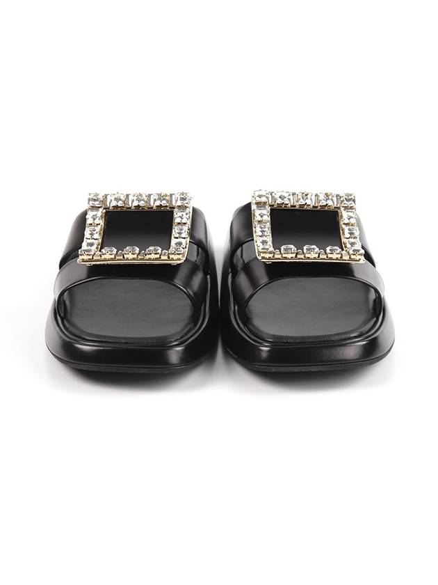 Strass Buckle Mule Black - ROGER VIVIER - BALAAN.