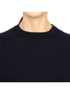 4-Bar Milano Stitch Crew Neck Knit Top Navy - THOM BROWNE - BALAAN 9