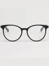 Eyewear Round Horn Rimmed Eyeglasses Black - MONCLER - BALAAN 4