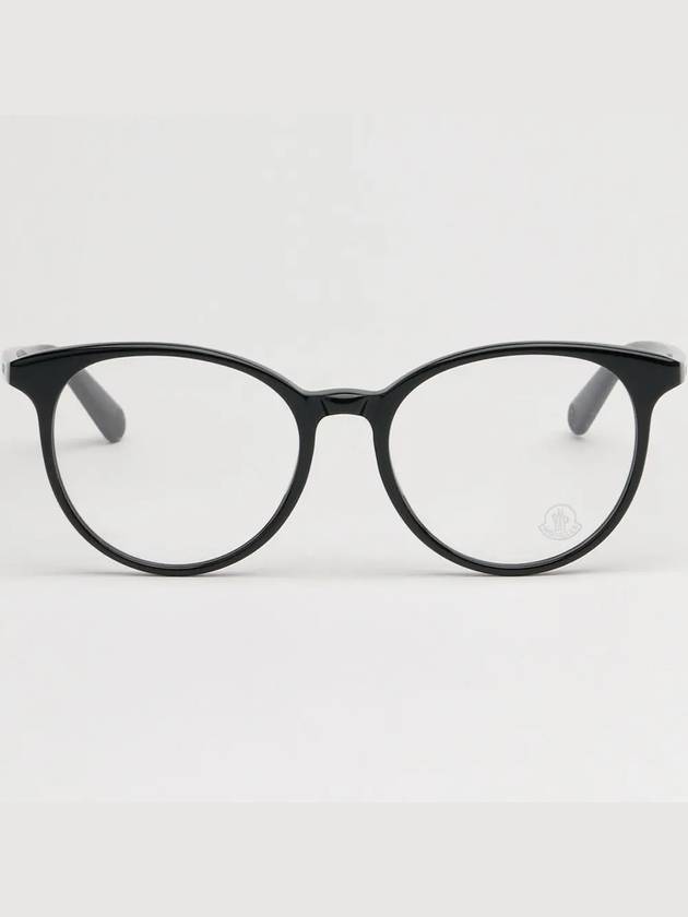 Eyewear Round Horn Rimmed Eyeglasses Black - MONCLER - BALAAN 4