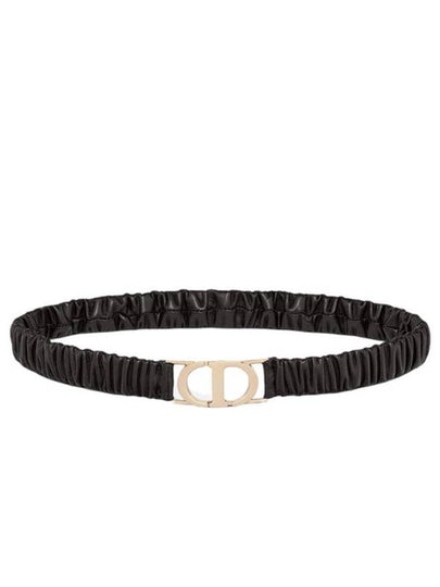 30 Montaigne Stretch Leather Belt Black - DIOR - BALAAN 2