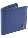 Men's Grain Leather Half Wallet Blue - VIVIENNE WESTWOOD - BALAAN 3