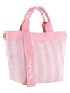 Golf Tennis Stripe Medium Tote Bag Pouch Pink - AVAVE - BALAAN 2