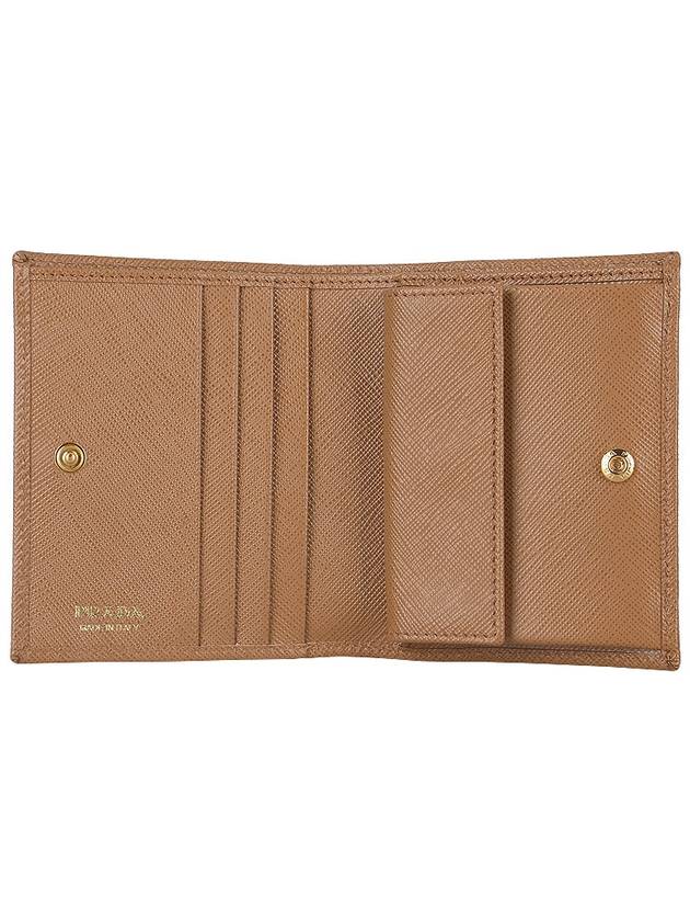 Gold Hardware Triangle Logo Saffiano Half Wallet Caramel - PRADA - BALAAN 6