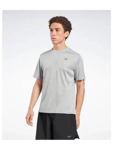 Melange Athlete T Shirt Light Gray HR6146 - REEBOK - BALAAN 1