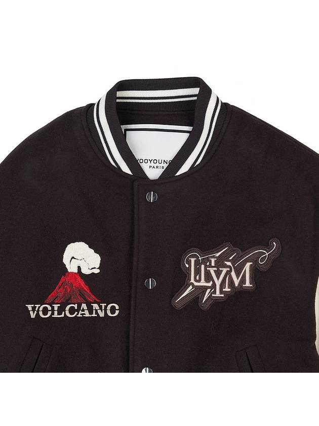 Volcano Varsity Bomber Jacket Brown - WOOYOUNGMI - BALAAN 5