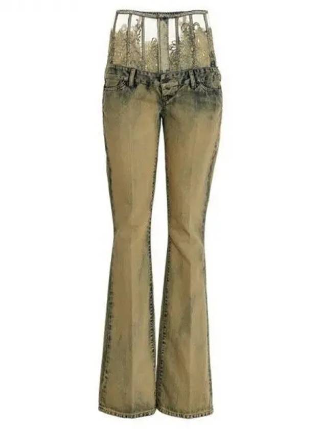 lace waist denim pants - DIESEL - BALAAN 1