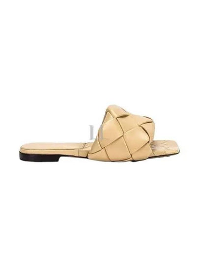 Women's Lido Leather Slippers Cane Sugar - BOTTEGA VENETA - BALAAN 2