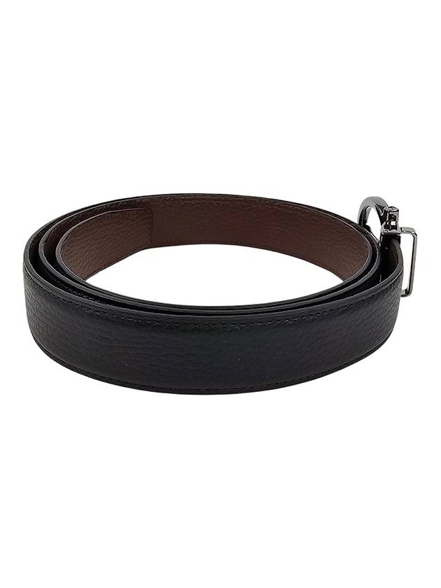 Gancini Reversible Leather Belt Black Brown - SALVATORE FERRAGAMO - BALAAN 3