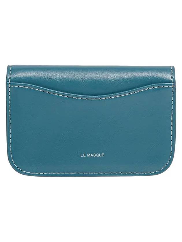 Compact Business Card Card Wallet Dusty Blue - LE MASQUE - BALAAN 6