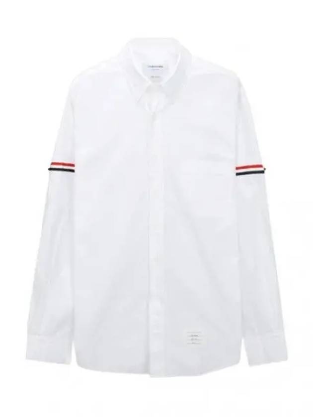 RWB arm banding poplin shirt long sleeves - THOM BROWNE - BALAAN 1