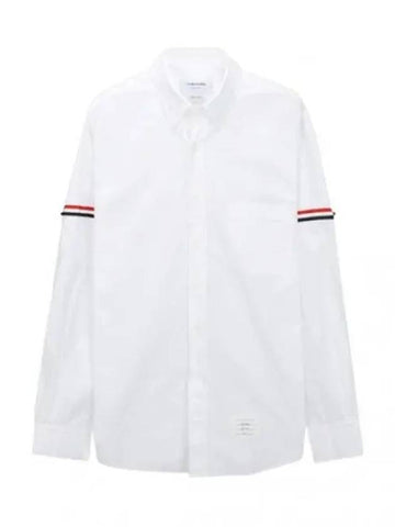 RWB arm banding poplin shirt long sleeves - THOM BROWNE - BALAAN 1