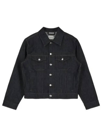 Trucker Denim Jacket Indigo - MAISON KITSUNE - BALAAN 1