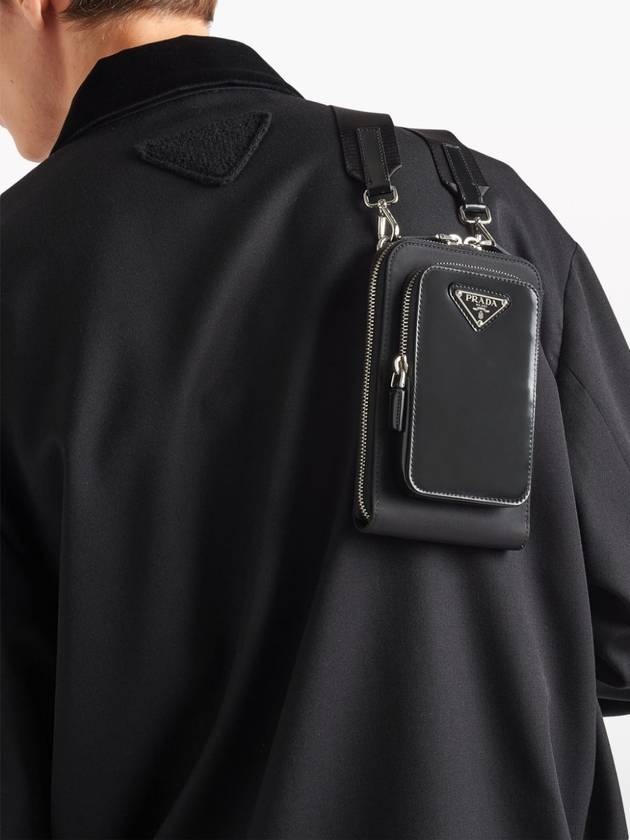 triangle-logo panelled smartphone case - PRADA - BALAAN 6