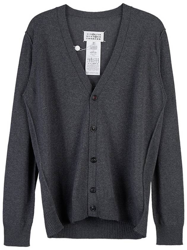 Cashmere Back Stitch Cardigan Grey - MAISON MARGIELA - BALAAN 2