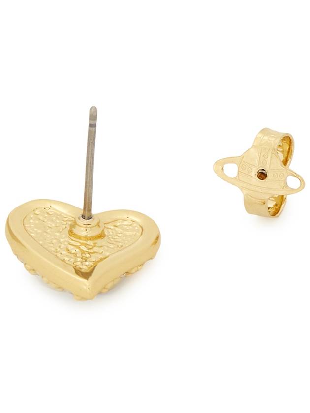 Women's Tiny Diamante Heart Earrings Gold - VIVIENNE WESTWOOD - BALAAN 5