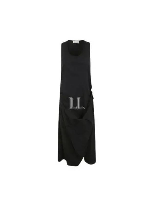 Sleeveless Wrap Midi Dress Midnight Indigo - LEMAIRE - BALAAN 2