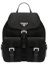 Triangle Logo Re-Nylon Small Backpack Black - PRADA - BALAAN 1