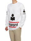 Logo Print Cotton Long Sleeve T Shirt White - ISABEL MARANT - BALAAN 5