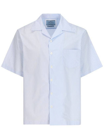 short sleeve shirt UCS406S212 14JS F0W81 BIANCO CIELO - PRADA - BALAAN 1