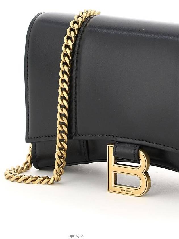 Hourglass Chain Mini Calfskin Cross Bag Black - BALENCIAGA - BALAAN 4