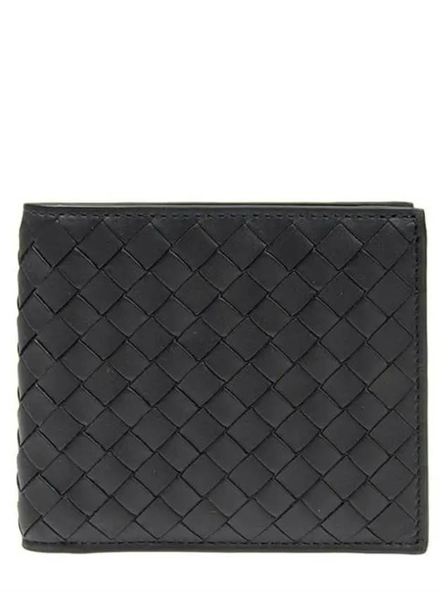 Intrecciato Weaving Half Wallet Black - BOTTEGA VENETA - BALAAN 2