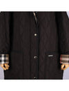 Parkgate Hooded Long Quilted Jacket Black - BURBERRY - BALAAN 6