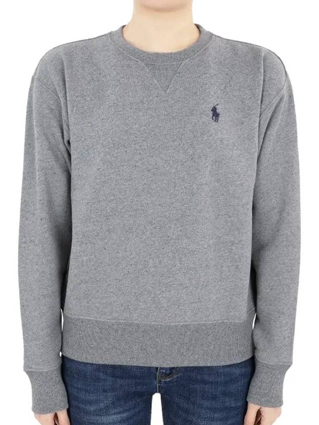 Embroidered Logo Pony Sweatshirt Grey - POLO RALPH LAUREN - BALAAN 3