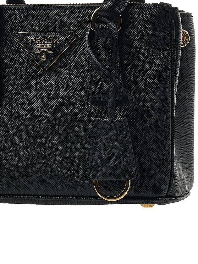 Galleria Saffiano Leather Mini Tote Bag Black - PRADA - BALAAN 11