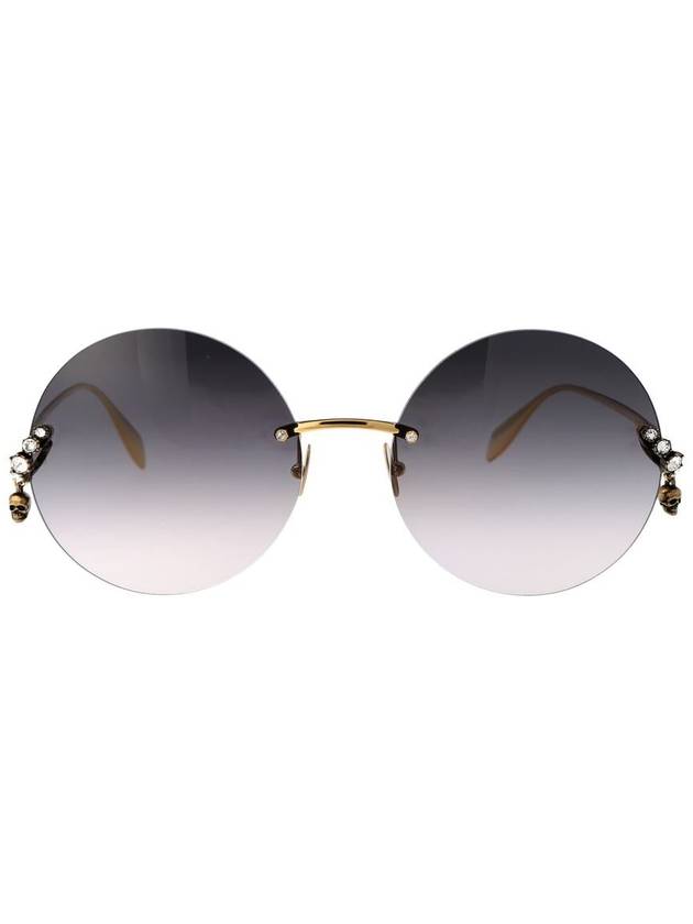 Sunglasses AM0418S 001 001 GOLD GOLD GRAY - ALEXANDER MCQUEEN - BALAAN 2