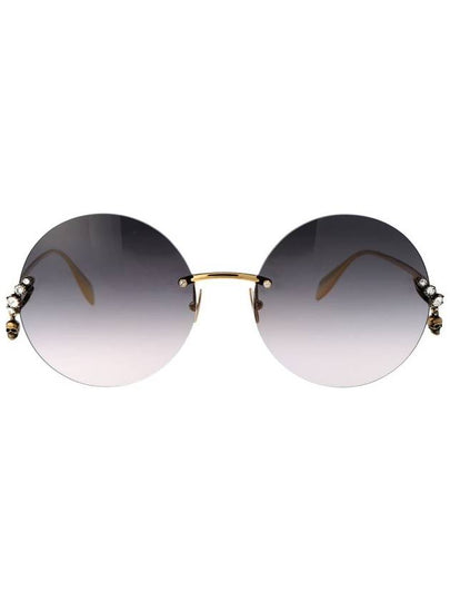 Sunglasses AM0418S 001 001 GOLD GOLD GRAY - ALEXANDER MCQUEEN - BALAAN 2