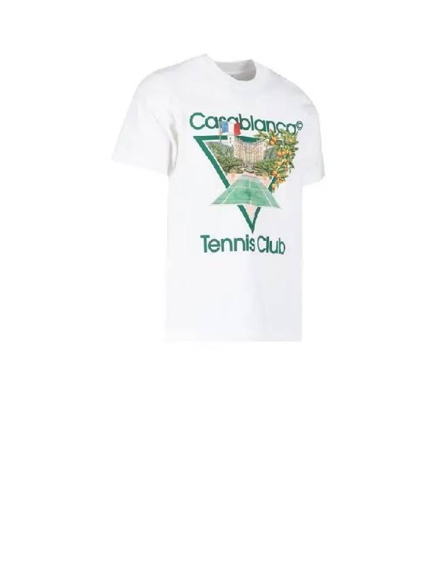 Tennis Club Icon Short Sleeve T-Shirt White - CASABLANCA - BALAAN 4