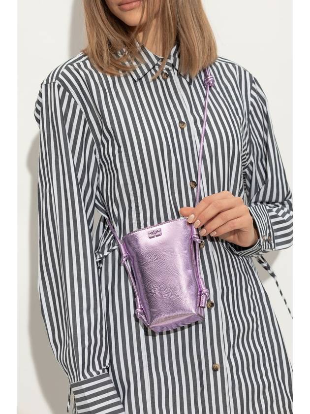 Ganni Shoulder Bag With Logo, Women's, Purple - GANNI - BALAAN 2