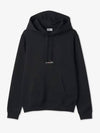 Men's Chest Small Logo Hoodie Black - SAINT LAURENT - BALAAN 2