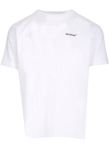 Caravaggio Arrow Logo Slim Short Sleeve T-Shirt White - OFF WHITE - BALAAN.