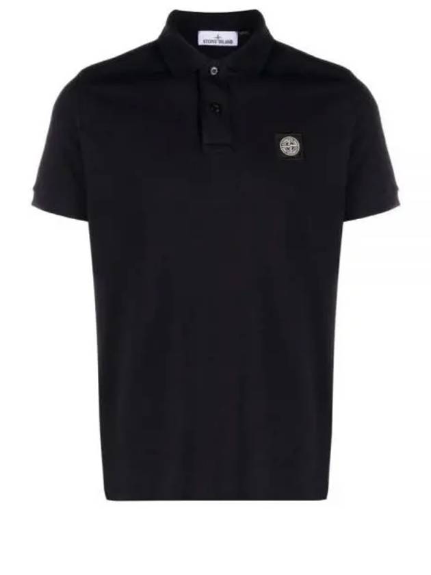 Men's Logo Patch Polo Shirt Navy - STONE ISLAND - BALAAN 2